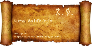 Kura Valéria névjegykártya